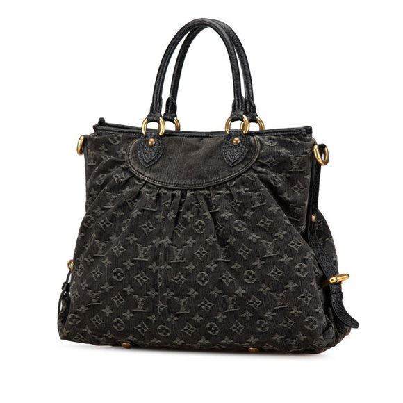 LOUIS VUITTON Black Monogram Leather Shoulder Bag - Picture 2 of 10